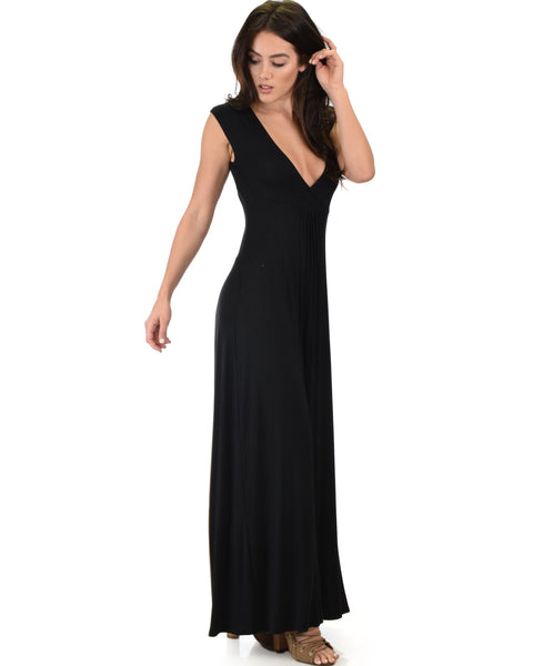 Sweetest Kiss Sleeveless Black Maxi Dress