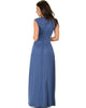 Sweetest Kiss Sleeveless Blue Maxi Dress - Back Image