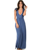 Sweetest Kiss Sleeveless Blue Maxi Dress - Full Image