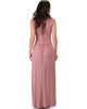 Sweetest Kiss Sleeveless Mauve Maxi Dress - Back Image