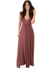 Sweetest Kiss Sleeveless Marsala Maxi Dress - Full Image