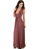 Sweetest Kiss Sleeveless Marsala Maxi Dress - Side Image