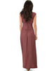 Sweetest Kiss Sleeveless Marsala Maxi Dress - Back Image