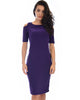 Love Me Completely Cold Shoulder Purple Bodycon Midi Dress - Main Image