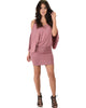 Game Changer Cold Shoulder Mauve Dolman Dress - Full Image