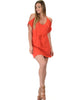 Good Deeds Cold Shoulder Rust Waist Tie Dress - Full Image