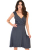 Little Lover Ruched Charcoal Skater Dress - Main Image