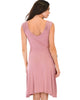 Little Lover Ruched Mauve Skater Dress - Back Image