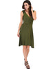 Little Lover Ruched Olive Skater Dress - Full Image