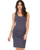 Timeless Hourglass Ruched Charcoal Bodycon Dress - Main Image