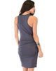 Timeless Hourglass Ruched Charcoal Bodycon Dress - Side Image