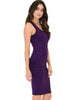 Timeless Hourglass Ruched Purple Bodycon Dress - Side Image