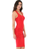 Timeless Hourglass Ruched Red Bodycon Dress - Side Image