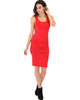 Timeless Hourglass Ruched Red Bodycon Dress - Full Image