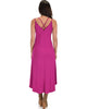 All Wrapped Up Strappy Berry Wrap Dress - Back Image