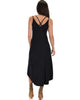 All Wrapped Up Strappy Black Wrap Dress - Back Image