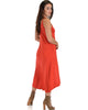 All Wrapped Up Strappy Rust Wrap Dress - Side Image