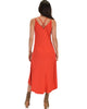 All Wrapped Up Strappy Rust Wrap Dress - Back Image