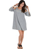 Sassy Sun Kissed Strappy Grey Shift Dress - Lyss Loo