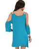 Sassy Sun Kissed Strappy Teal Shift Dress - Lyss Loo