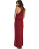 Cherish The Day Burgundy Maxi Dress With Cinched Waist - Side Image