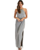 Cherish The Day Grey Maxi Dress With Cinched Waist - Main Image