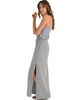 Cherish The Day Grey Maxi Dress With Cinched Waist - Side Image