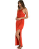 Cherish The Day Rust Maxi Dress With Cinched Waist - Main Image