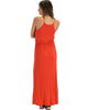 Cherish The Day Rust Maxi Dress With Cinched Waist - Back Image