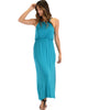 Cherish The Day Teal Maxi Dress With Cinched Waist - Main Image