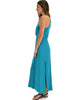 Cherish The Day Teal Maxi Dress With Cinched Waist - Side Image