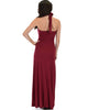 Love Potion Halter Burgundy Maxi Dress - Back Image