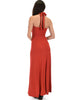 Love Potion Halter Rust Maxi Dress - Back Image