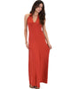 Love Potion Halter Rust Maxi Dress - Full Image