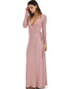 Celestial Long Sleeve Mauve Wrap Maxi Dress - Lyss Loo