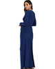 Celestial Long Sleeve Navy Wrap Maxi Dress - Lyss Loo