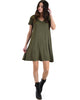 Lyss Loo Olive Better Together Shirt Tunic Dress With Pocket - Lyss Loo