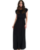 Timeless Black Maxi Dress With Elastic Waist & Side Slit - Lyss Loo