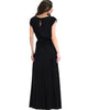 Timeless Black Maxi Dress With Elastic Waist & Side Slit - Lyss Loo