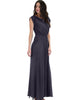 Timeless Charcoal Maxi Dress With Elastic Waist & Side Slit - Lyss Loo