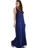 Lyss Loo Lost In Paradise Sleeveless Deep V-Neck Navy Shift Maxi Dress - Lyss Loo