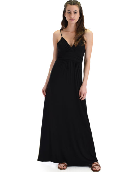 Lyss Loo Wanderlust Sweetheart Black Shift Maxi Dress