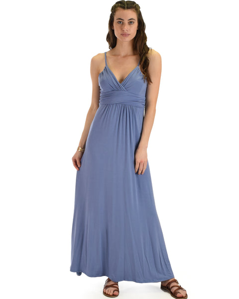 Lyss Loo Wanderlust Sweetheart Blue Shift Maxi Dress