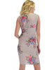 Lyss Loo Steal A Kiss Taupe Floral V-neck Bodycon Midi Dress - Lyss Loo