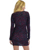 Heart's Content Long Sleeve Cross Straps Purple Leopard Print Bodycon Dress - Lyss Loo