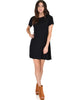 Reporting For Cutie Black T-Shirt Tunic Dress - Full Image