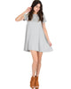 Reporting For Cutie Grey T-Shirt Tunic Dress - Full Image