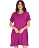 Reporting For Cutie Magenta T-Shirt Tunic Dress - Main Image