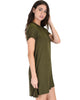 Reporting For Cutie Olive T-Shirt Tunic Dress - Side Image