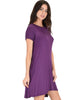 Reporting For Cutie Purple T-Shirt Tunic Dress - Side Image